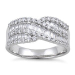 Sterling Silver Elegant Helix CZ Ring