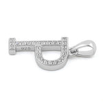 Sterling Silver Letter P CZ Pendant