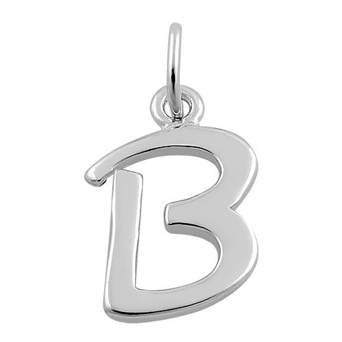 Sterling Silver Letter B Pendant