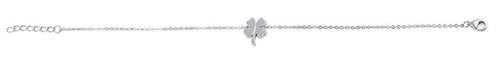 Sterling Silver Four-Leaf Clover Bracelet