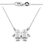 Sterling Silver Gemini Zodiac Sign Necklace