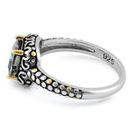 Sterling Silver Rainbow CZ Ring