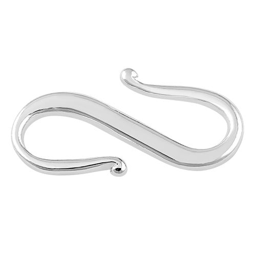 Sterling Silver S Hook Clasp 18mm - PACK OF 2