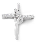 Sterling Silver Cross CZ Pendant
