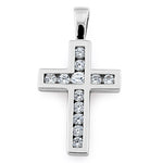 Sterling Silver Cross CZ Pendant