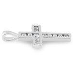 Sterling Silver Cross CZ Pendant