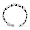 Sterling Silver Hearts Toe Ring