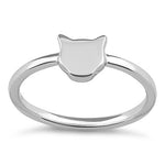 Sterling Silver Minimalist Cat Ring