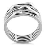 Sterling Silver Multi-Row Statement Ring