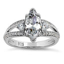 Sterling Silver Marquise CZ Ring