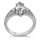 Sterling Silver Marquise CZ Ring
