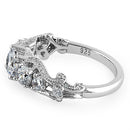 Sterling Silver 7-Stone CZ Engagement Ring