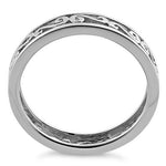 Sterling Silver Swirl Eternity Ring