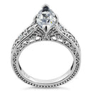 Sterling Silver Marquise CZ Engagement Ring