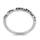 Sterling Silver Dainty Black CZ Ring