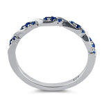Sterling Silver Dainty Blue CZ Ring