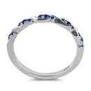 Sterling Silver Dainty Blue CZ Ring