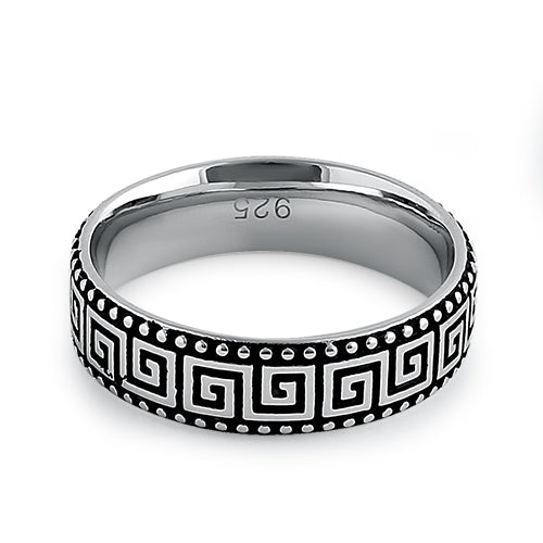 Sterling Silver Greek Band Ring