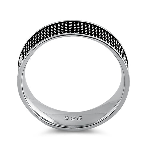 Sterling Silver Spotted Band Ring
