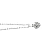Sterling Silver Curly Heart Necklace