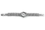 Sterling Silver Oval Clear CZ Watch