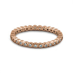 Rose Gold Eternity Stackable CZ Ring