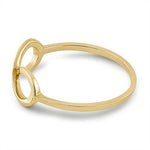 Solid 14K Yellow Gold Infinity Ring