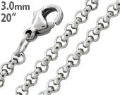 Stainless Steel 20" Rollo Chain Necklace 3.0 MM