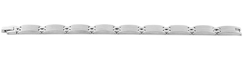 Stainless Steel Groove Link Bracelet
