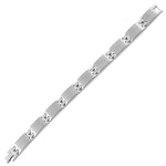 Stainless Steel Groove Link Bracelet