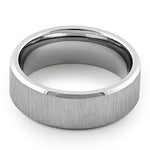 Stainless Steel Polished Beveled Brushed Finish Band Ring