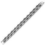 Stainless Steel Rubber Layered Bracelet