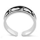 Sterling Foot Prints Adjustable Toe Ring