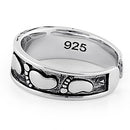 Sterling Foot Prints Adjustable Toe Ring