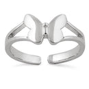 Sterling Silver Plain Butterfly Toe Ring