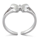 Sterling Silver Plain Butterfly Toe Ring