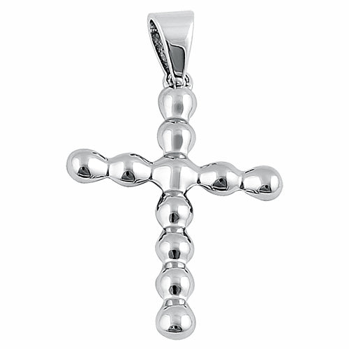 Sterling Silver 11 Balls Cross Pendant