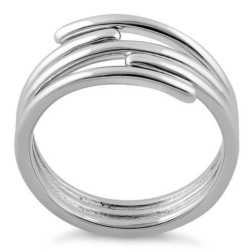 Sterling Silver Abstract Crooked Ring