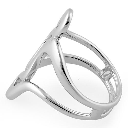 Sterling Silver Abstract Wriggle Ring