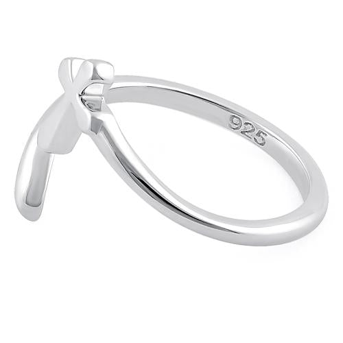 Sterling Silver Adjustable Cross Ring