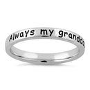 Sterling Silver "Always my granddaughter, forever my friend" Ring