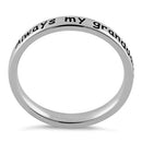 Sterling Silver "Always my granddaughter, forever my friend" Ring