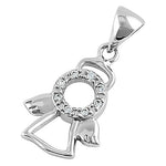 Sterling Silver Angel CZ Pendant