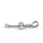 Sterling Silver Antique Cross CZ Pendant