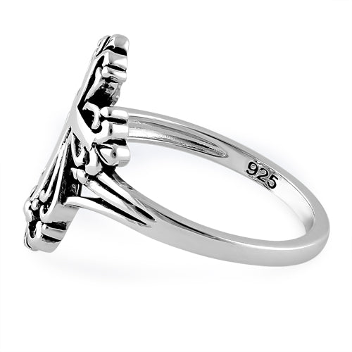 Sterling Silver Antique Cross Ring