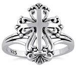 Sterling Silver Antique Cross Ring