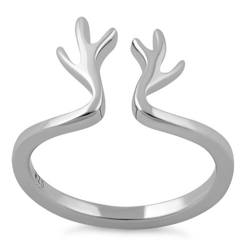 Sterling Silver Antlers Ring