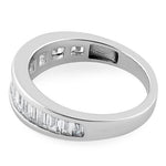Sterling Silver Baguette Channel CZ Ring