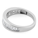 Sterling Silver Baguette Channel CZ Ring