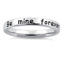 Sterling Silver "Be mine forever" Ring